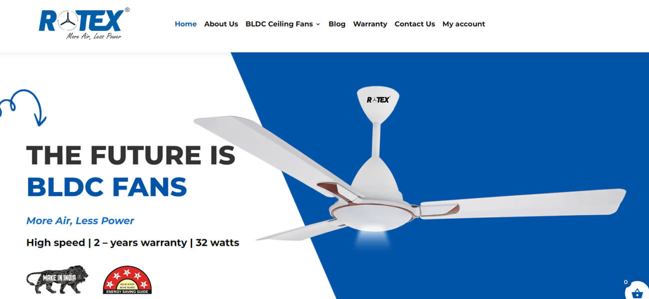 rotexfans-1 Modern Rotex Fans Website Developed by Native Infotech